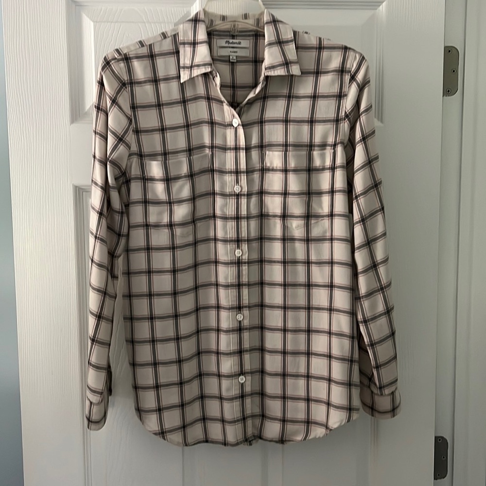 Madewell flannel button up shirt size small